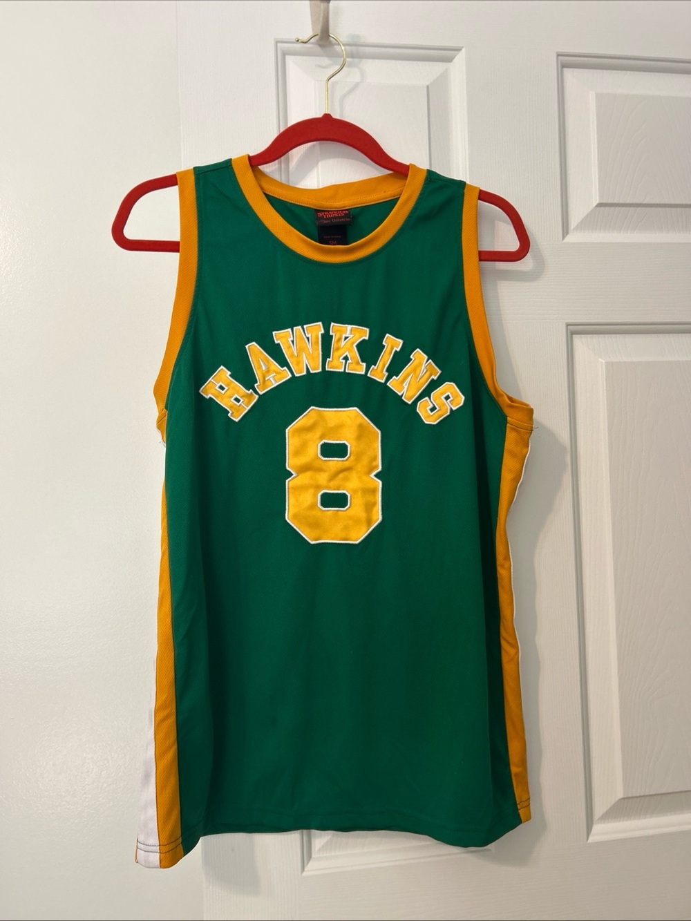 Hawkins Green & Gold Basketball Jersey #8 Stranger Things